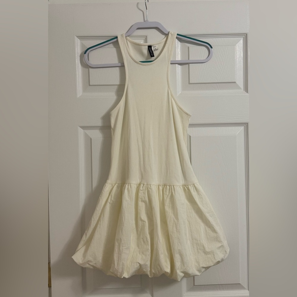 Ivory Bubble Skirt Dress